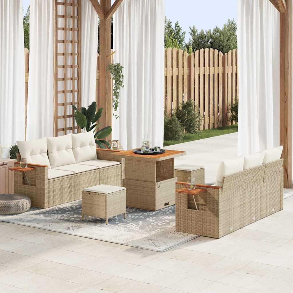vidaXL Conjunto de sofás de jardín 11 uds. 8-Número de plazas