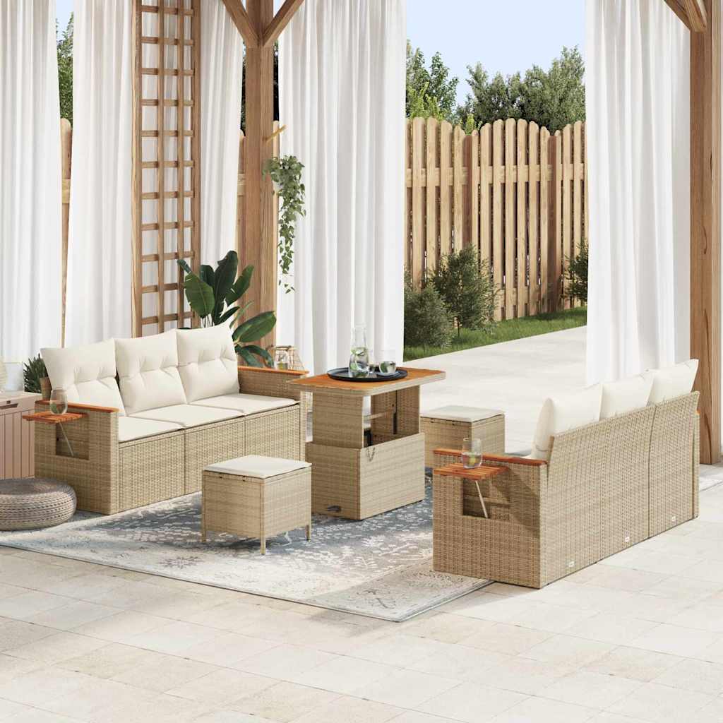 vidaXL Conjunto de sofás de jardín 11 uds. 8-Número de plazas