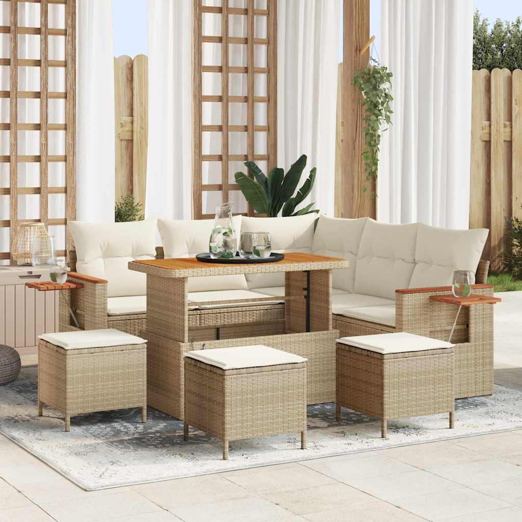 vidaXL Conjunto de sofás de jardín 10 uds. 9-Número de plazas