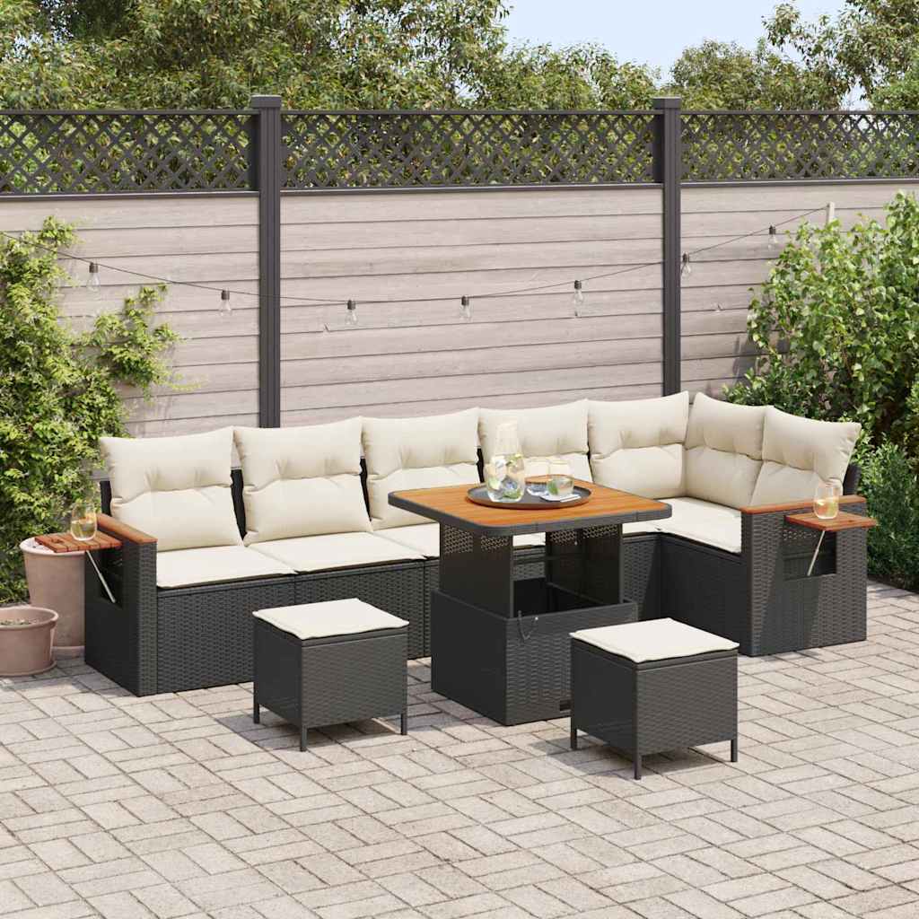 vidaXL Conjunto de sofás de jardín 11 uds. 9-Número de plazas