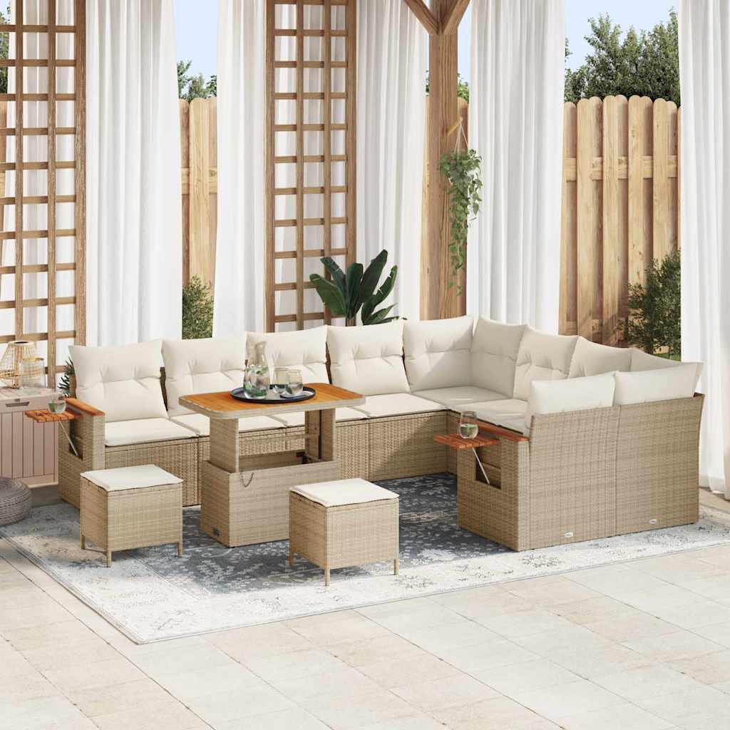 vidaXL Conjunto de sofás de jardín 13 uds. 9-Número de plazas