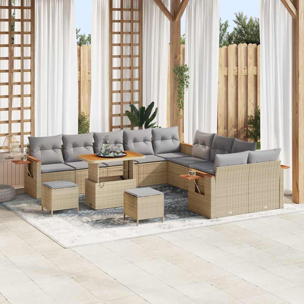 vidaXL Conjunto de sofás de jardín 17 uds. 10-Número de plazas