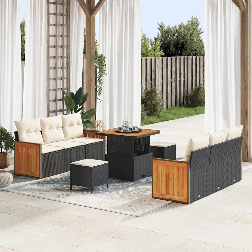 vidaXL Conjunto de sofás de jardín 11 uds. 8-Número de plazas