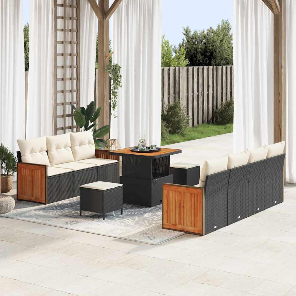 vidaXL Conjunto de sofás de jardín 13 uds. 9-Número de plazas