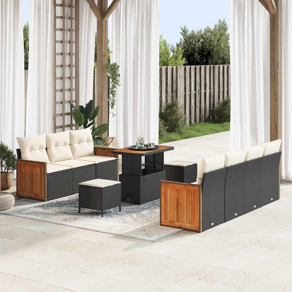 vidaXL Conjunto de sofás de jardín 13 uds. 9-Número de plazas