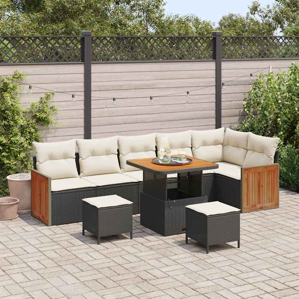 vidaXL Conjunto de sofás de jardín 11 uds. 7-Número de plazas