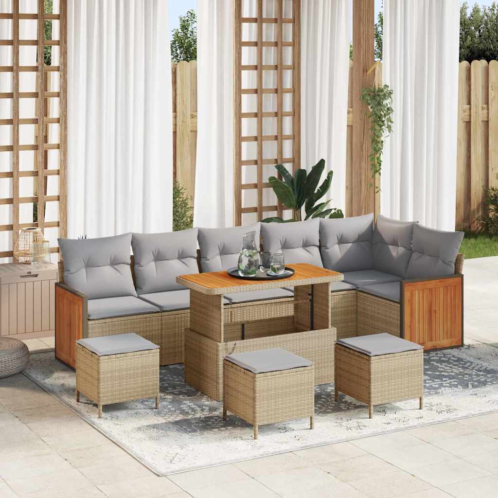 vidaXL Conjunto de sofás de jardín 12 uds. 8-Número de plazas