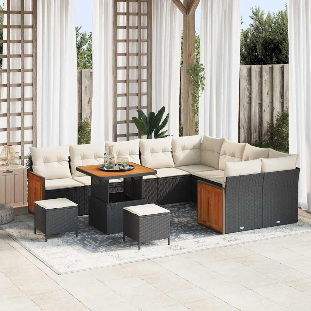vidaXL Conjunto de sofás de jardín 13 uds. 9-Número de plazas