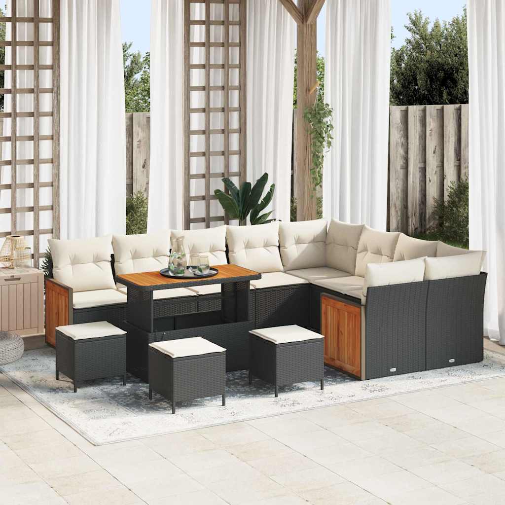 vidaXL Conjunto de sofás de jardín 14 uds. 10-Número de plazas