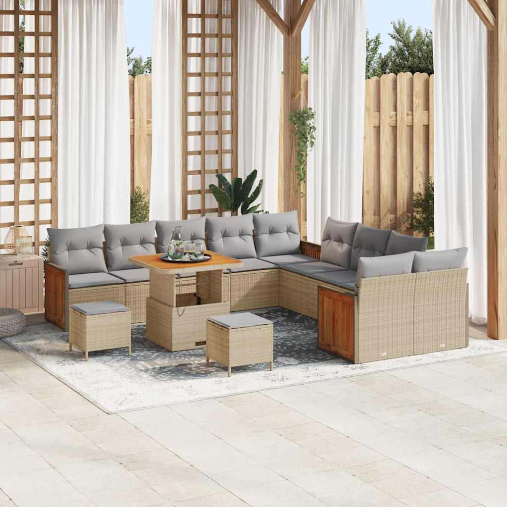 vidaXL Conjunto de sofás de jardín 17 uds. 10-Número de plazas