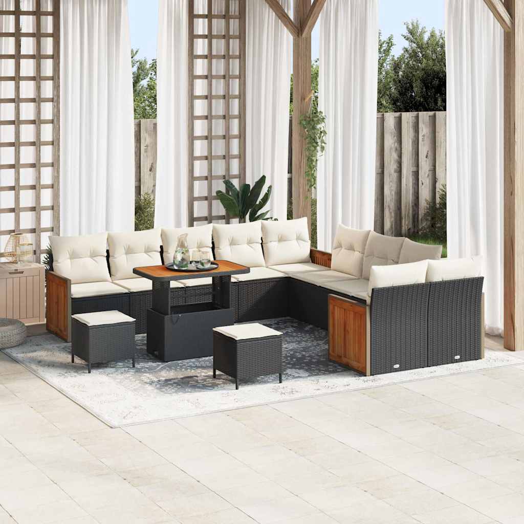 vidaXL Conjunto de sofás de jardín 17 uds. 10-Número de plazas