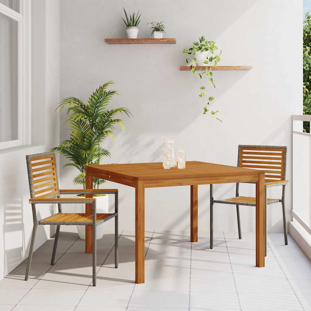 vidaXL Conjunto de Comedor de Jardín 3 uds. Gris