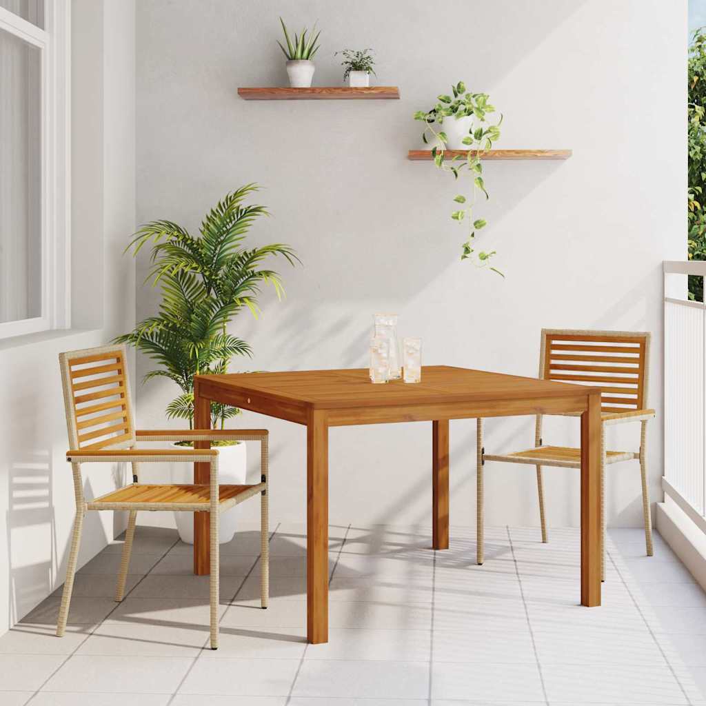 vidaXL Conjunto de Comedor de Jardín 3 uds. Beige