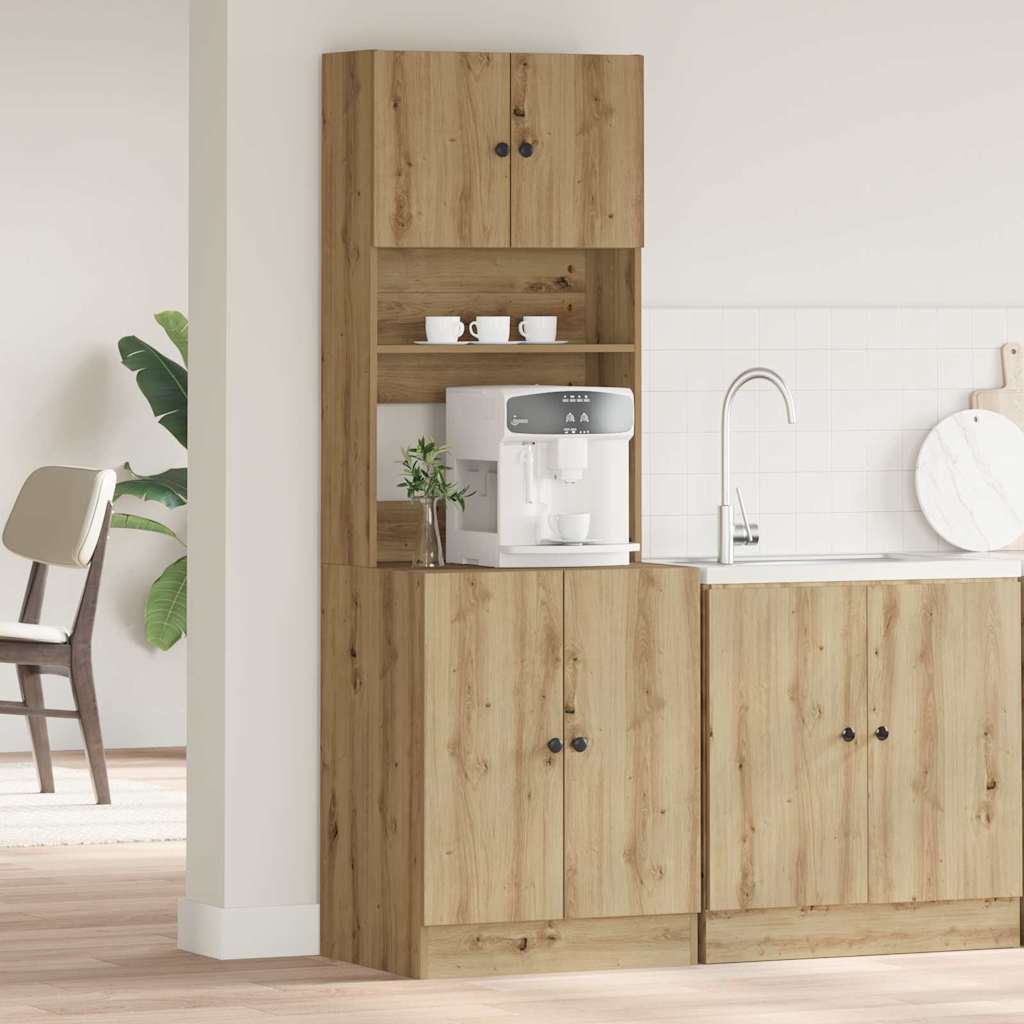 vidaXL Aparador de cocina Roble artisan 60 x 50 x 180 cm