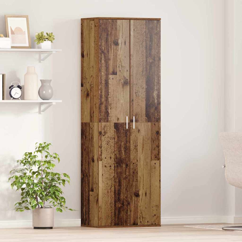 vidaXL Highboard 60 x 35 x 180 cm Madera de ingeniería Madera Vieja