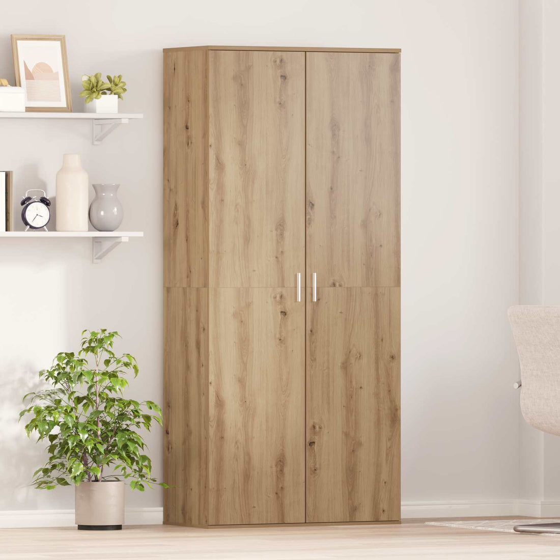 vidaXL Aparador alto 80 x 39 x 178 cm Madera de ingeniería