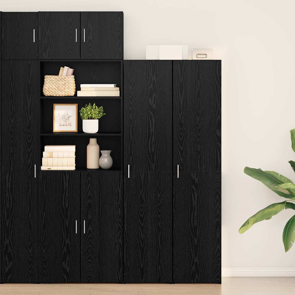 vidaXL Aparador alto Roble Negro 40 x 42,5 x 185 cm