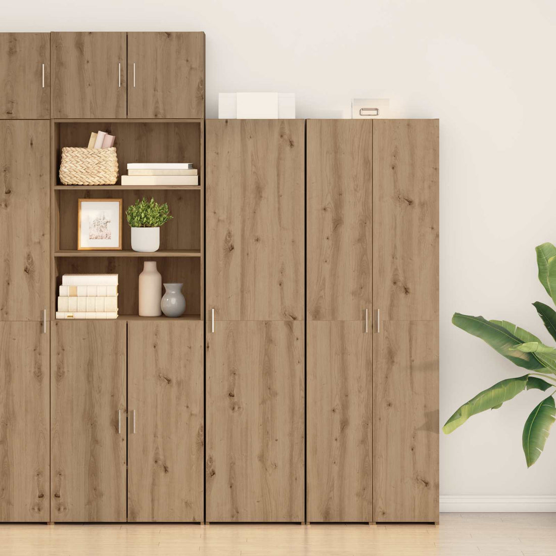 vidaXL Aparador alto Roble artisan 45 x 42,5 x 185 cm
