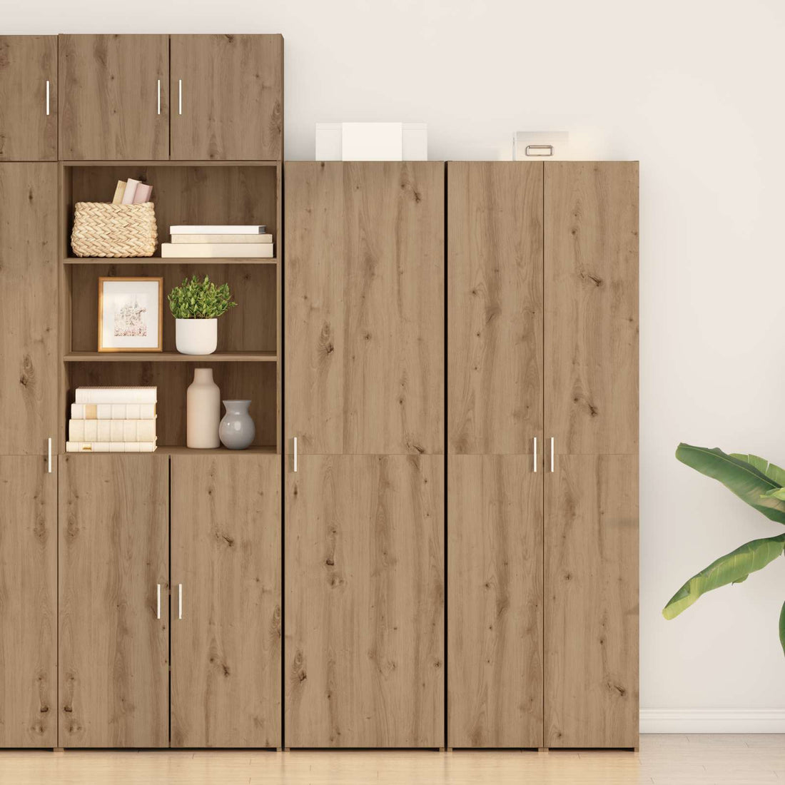 vidaXL Aparador alto Roble artisan 50 x 42,5 x 185 cm