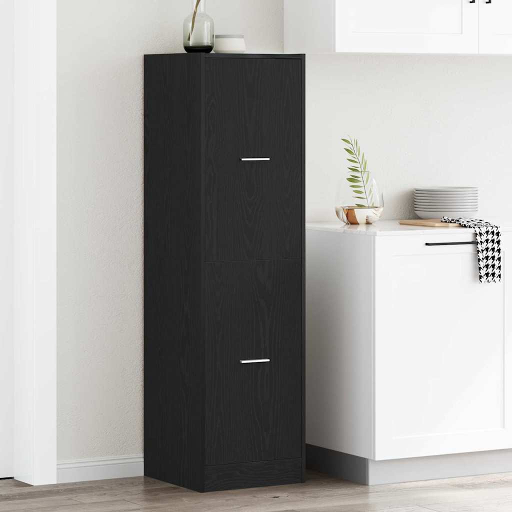 vidaXL Gabinete de Botica Patrón Patrón 40 x 41 x 144,5 cm Roble Negro