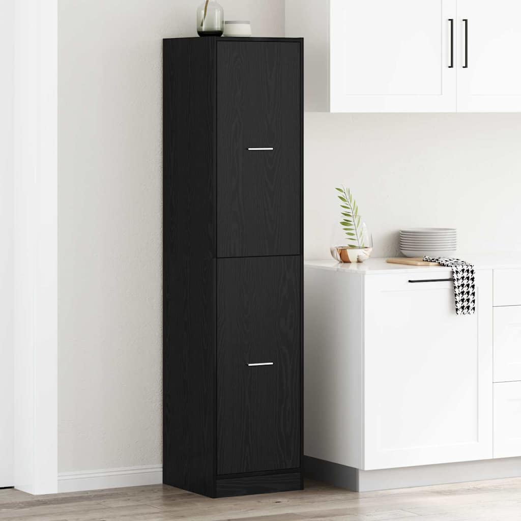 vidaXL Armario de Boticario Roble negro 40 x 41 x 174.5 cm