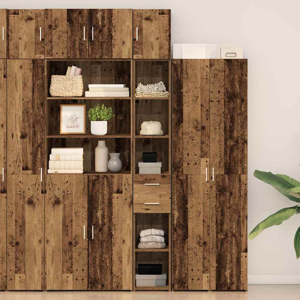 vidaXL Armario de almacenamiento 2 uds. Madera vieja