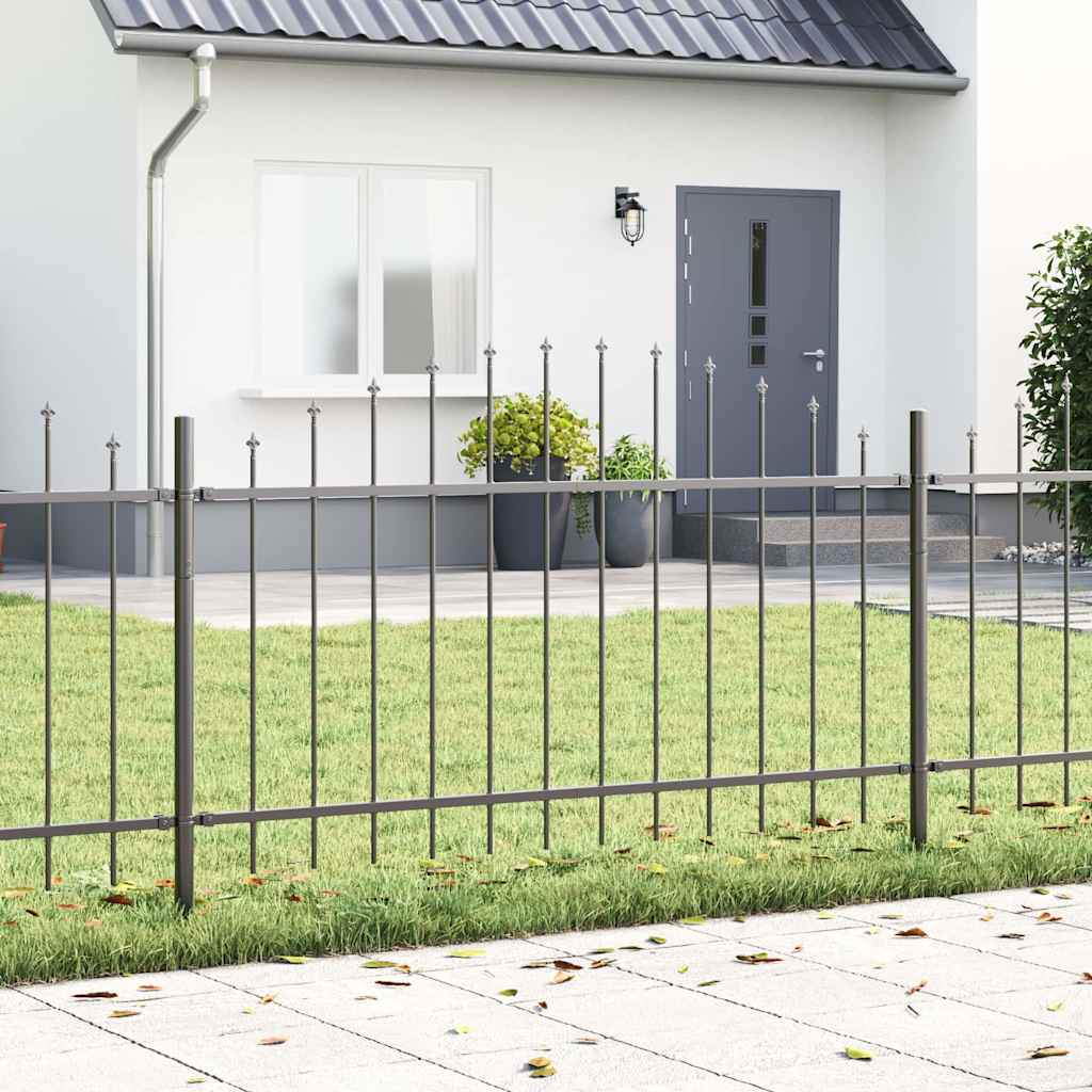 vidaXL Valla de Jardín WOERDEN 4 uds. 170 x 140 cm Gris