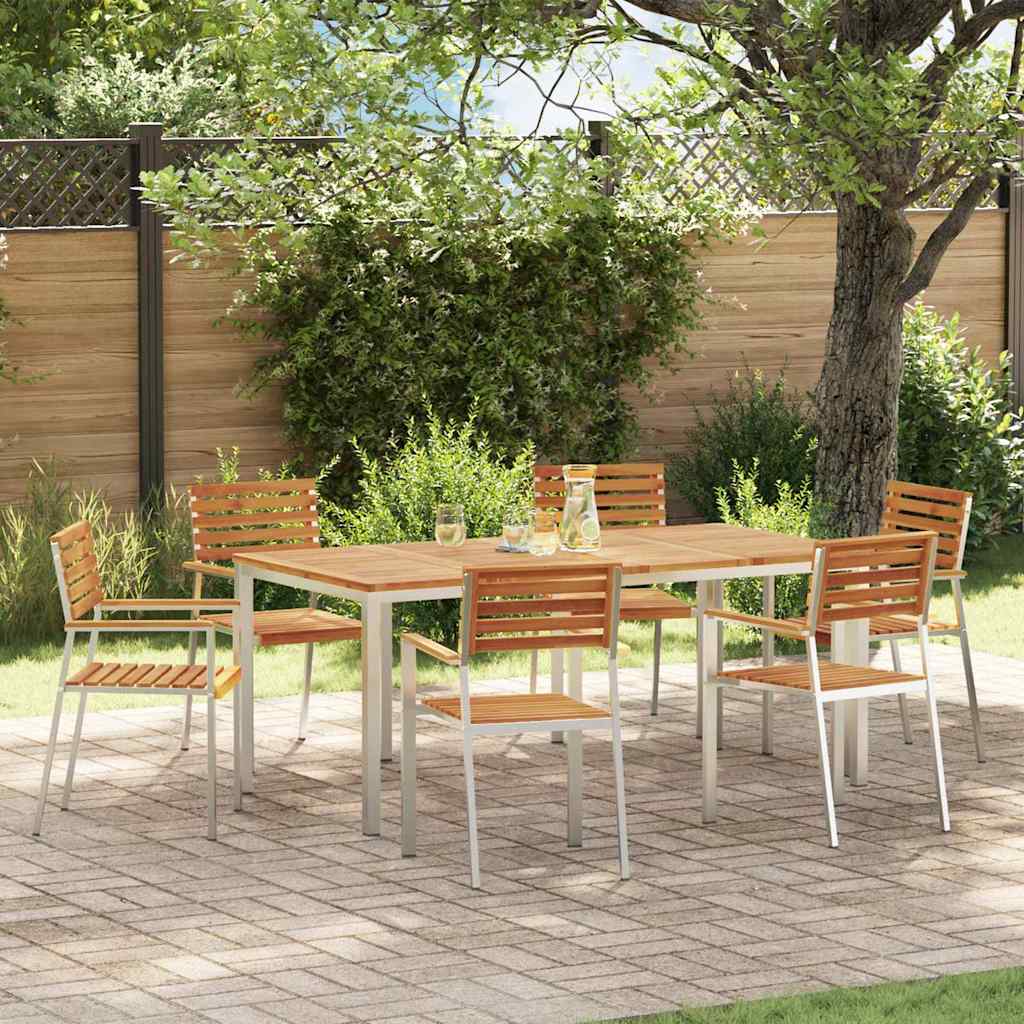 vidaXL Conjunto de Comedor de Jardín 7 uds.