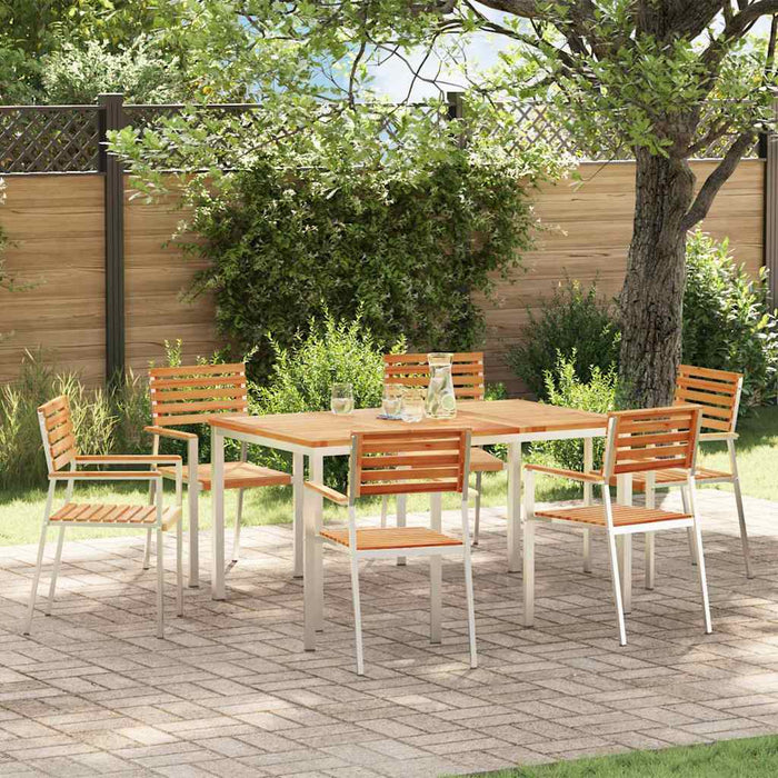 vidaXL Conjunto de Comedor de Jardín 7 uds.