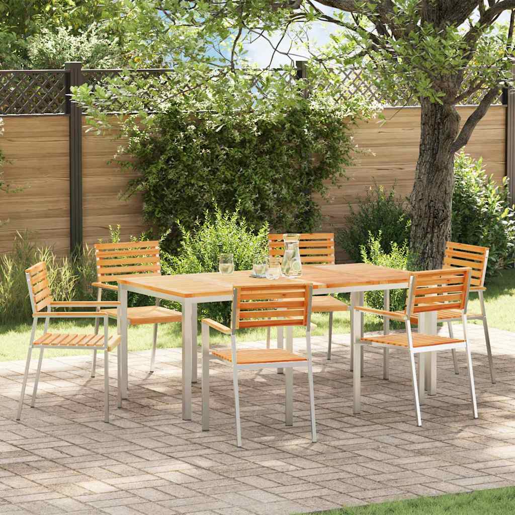 vidaXL Conjunto de Comedor de Jardín 7 uds.