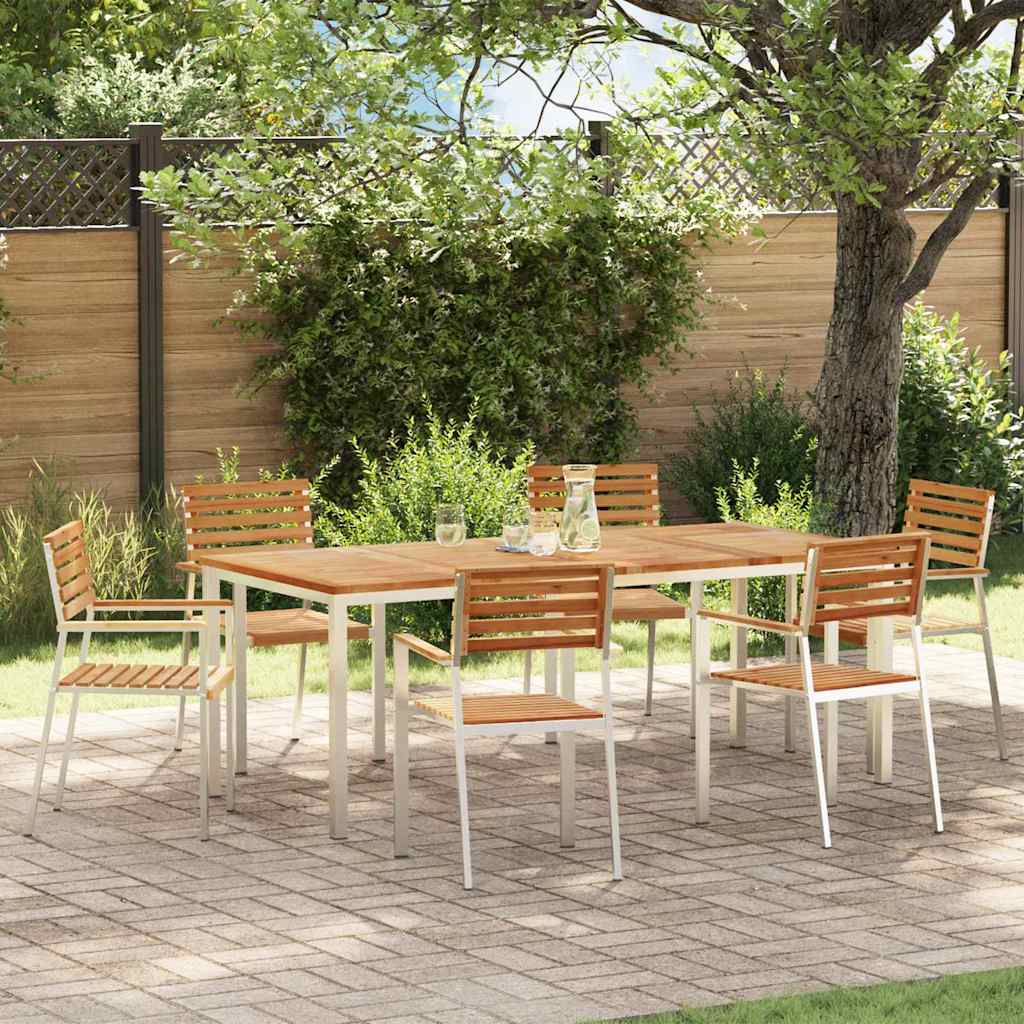 vidaXL Conjunto de Comedor de Jardín 7 uds.