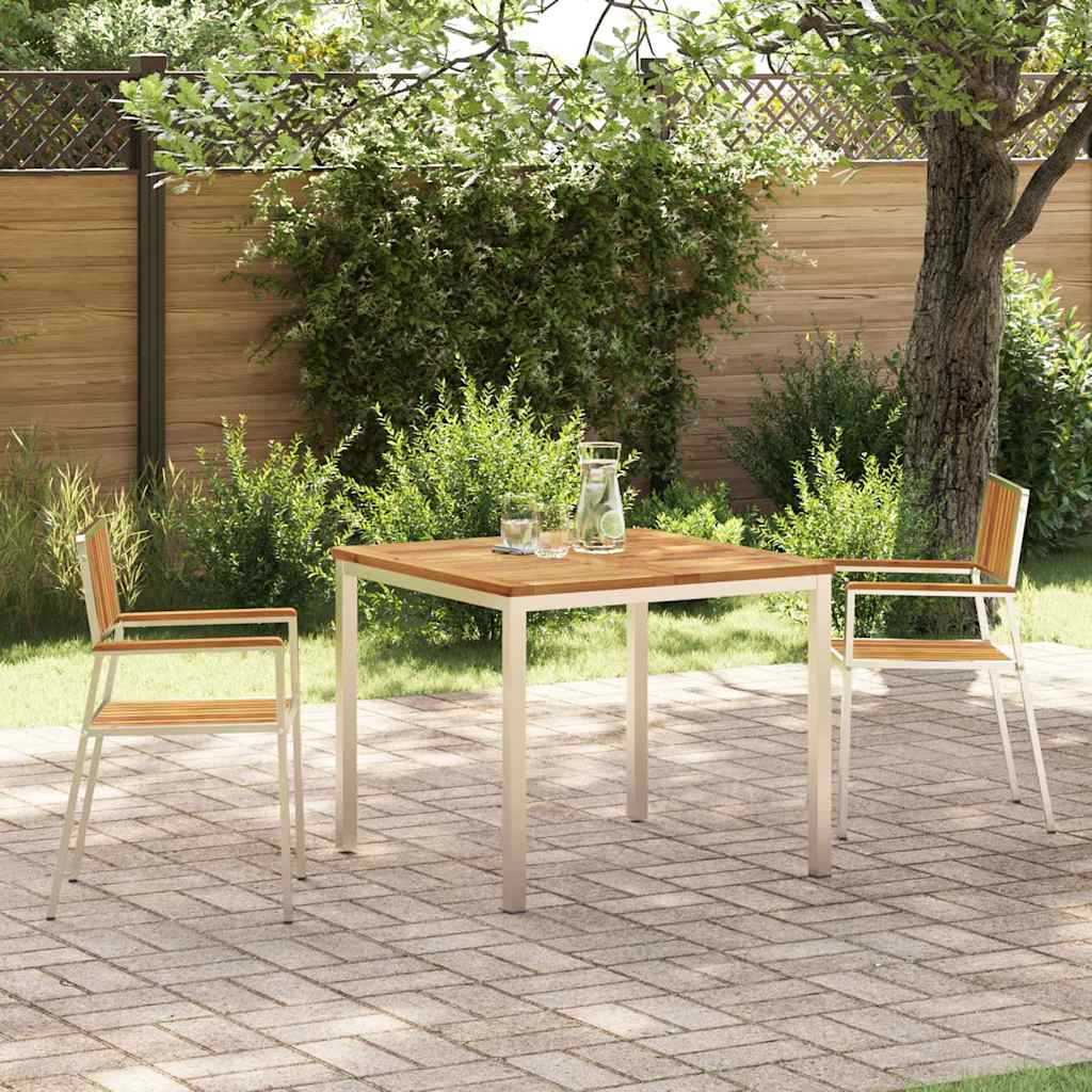 vidaXL Juego de comedor para exteriores 3 uds. 90 x 90 x 75 cm