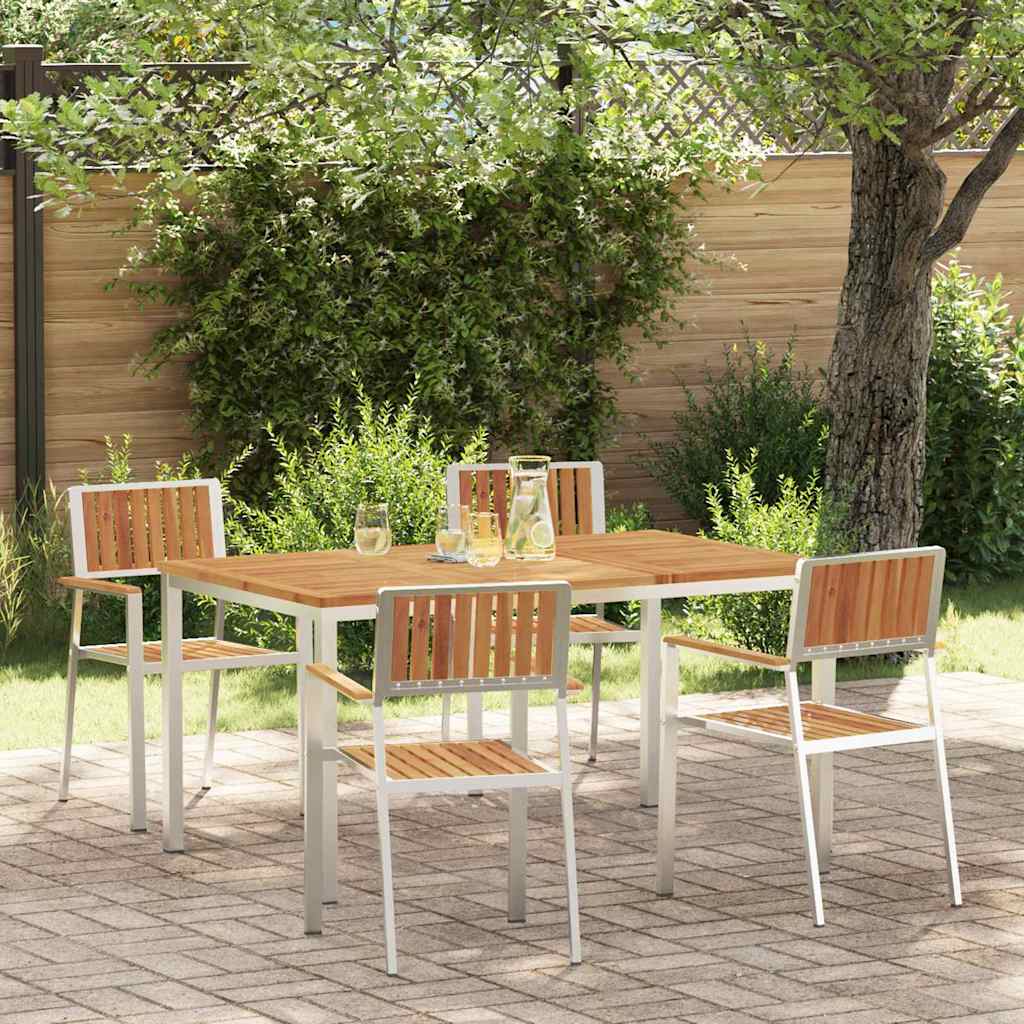 vidaXL Juego de comedor para exteriores 5 uds. 150 x 90 x 75 cm