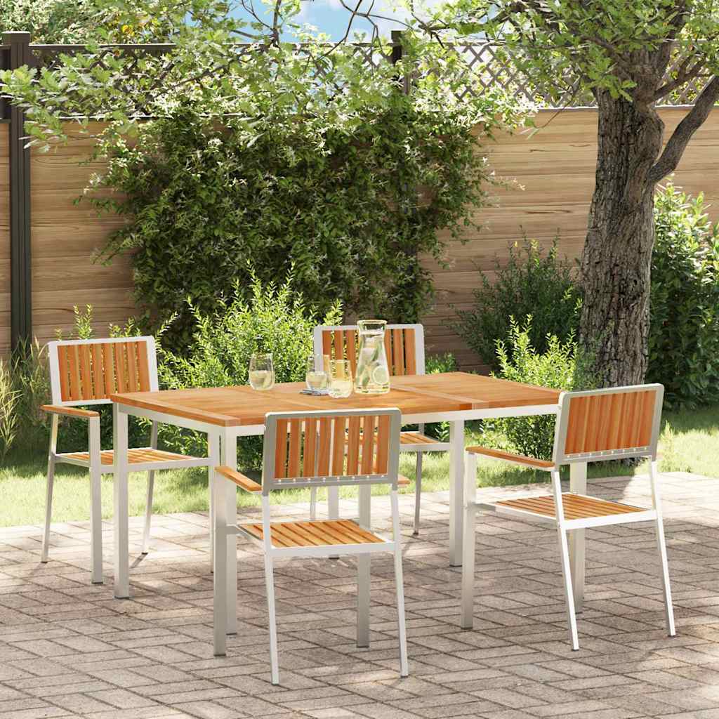 vidaXL Juego de comedor para exteriores 5 uds. 150 x 90 x 75 cm