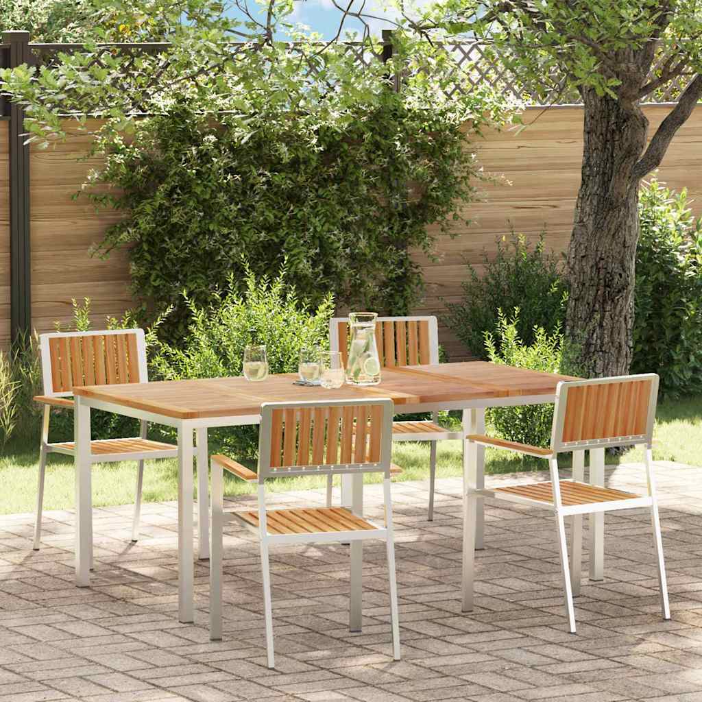 vidaXL Juego de comedor para exteriores 5 uds. 180 x 90 x 75 cm