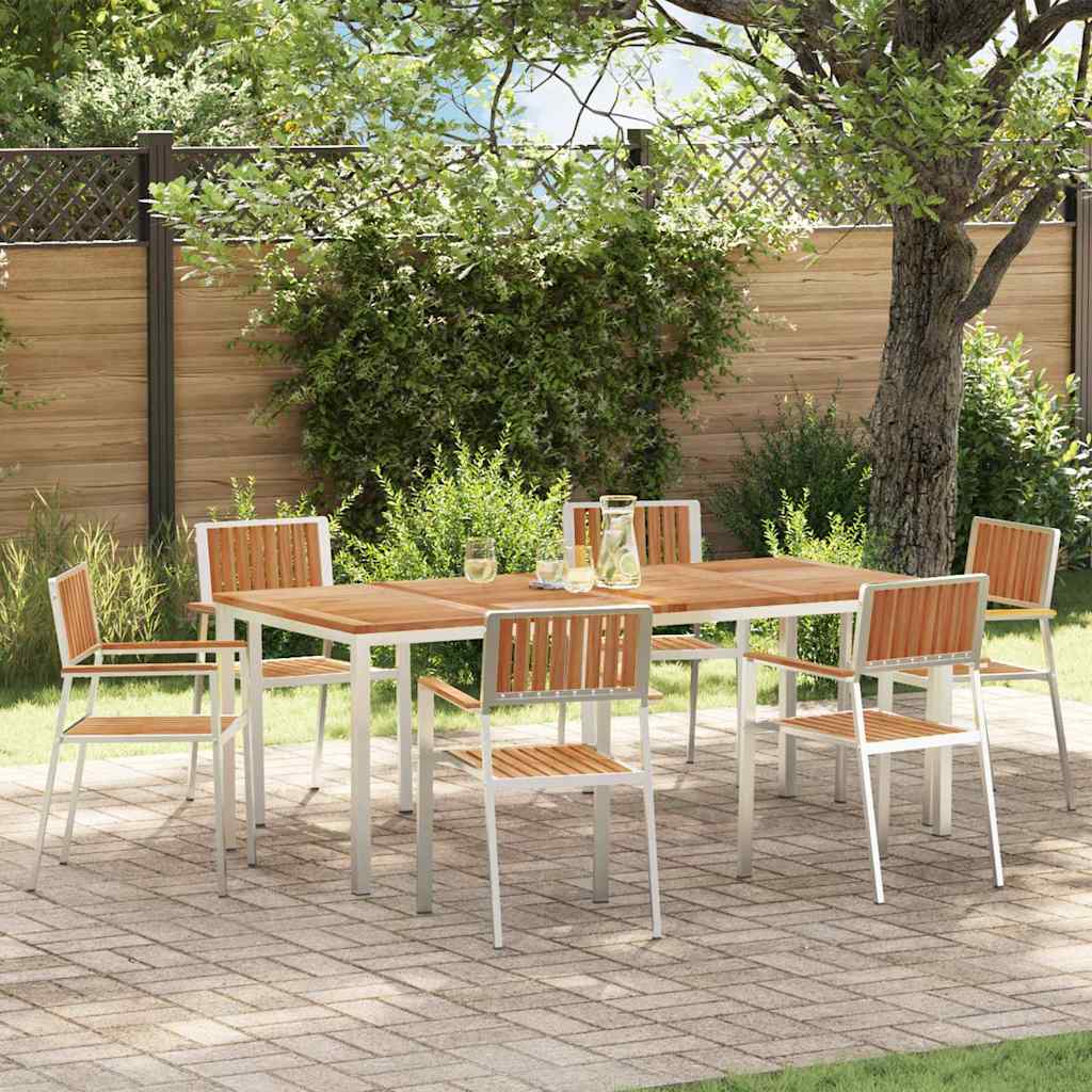 vidaXL Juego de comedor para exteriores 7 uds. 200 x 90 x 75 cm