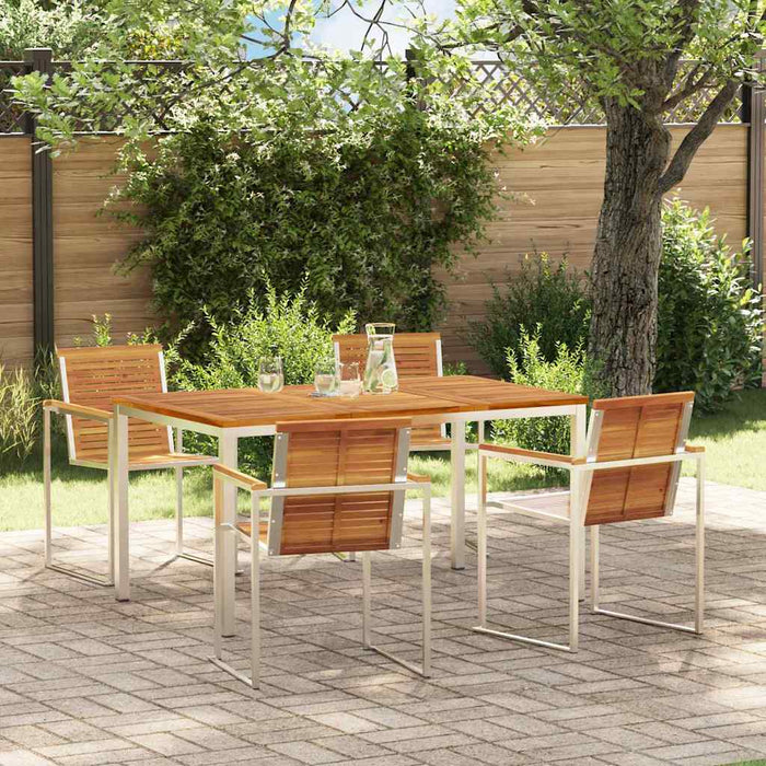 vidaXL Conjunto de Comedor de Jardín 5 uds.