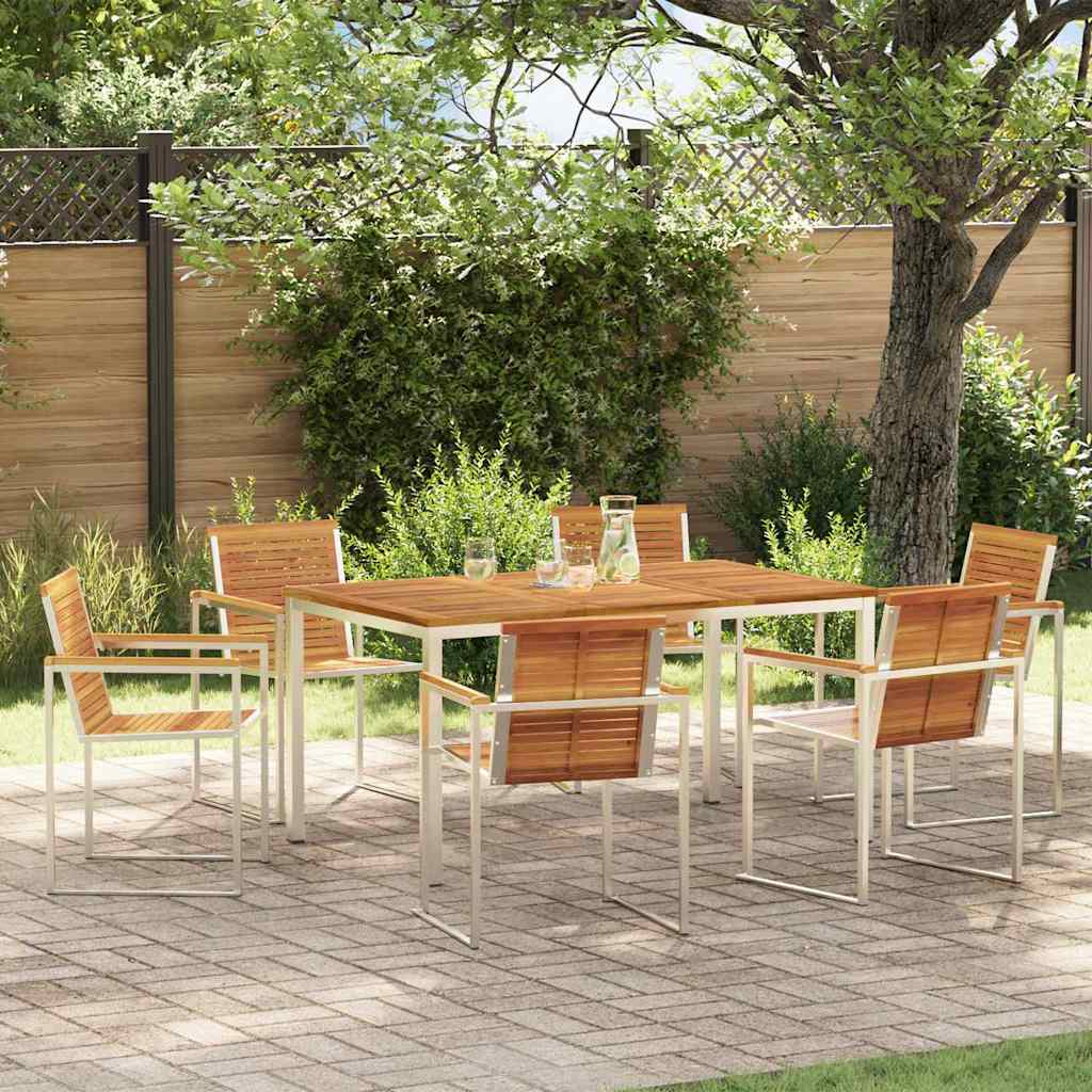 vidaXL Conjunto de Comedor de Jardín 7 uds.