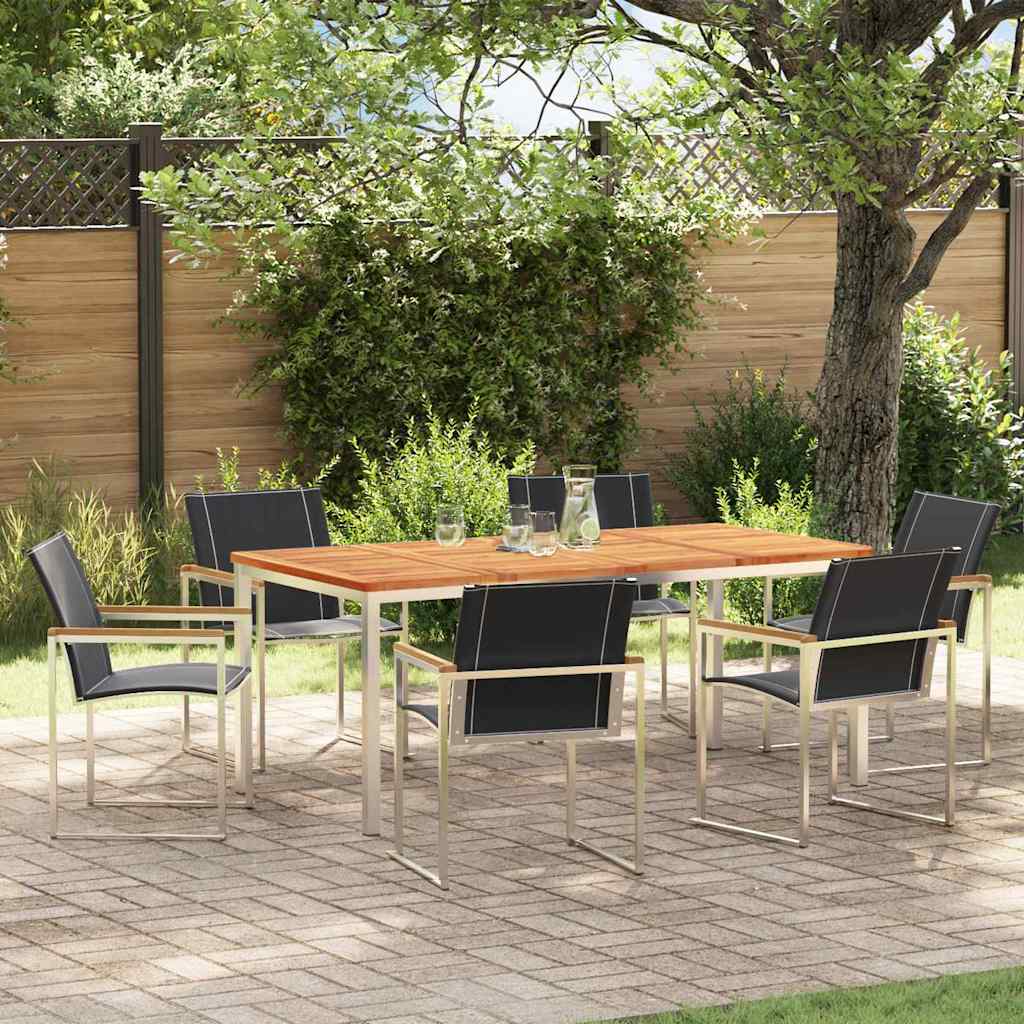 vidaXL Conjunto de Comedor de Jardín 7 uds.