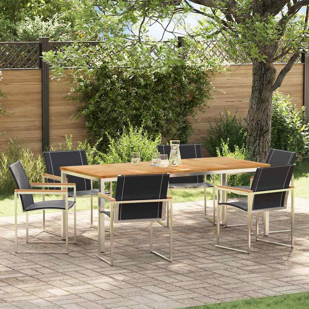 vidaXL Conjunto de Comedor de Jardín 7 uds.