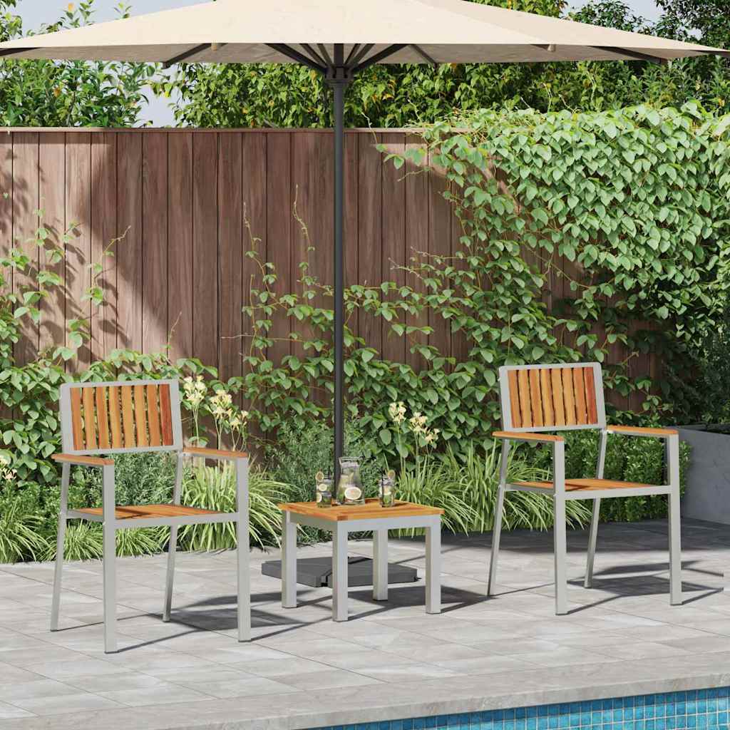 vidaXL Conjunto de Comedor de Jardín 3 uds. Marrón