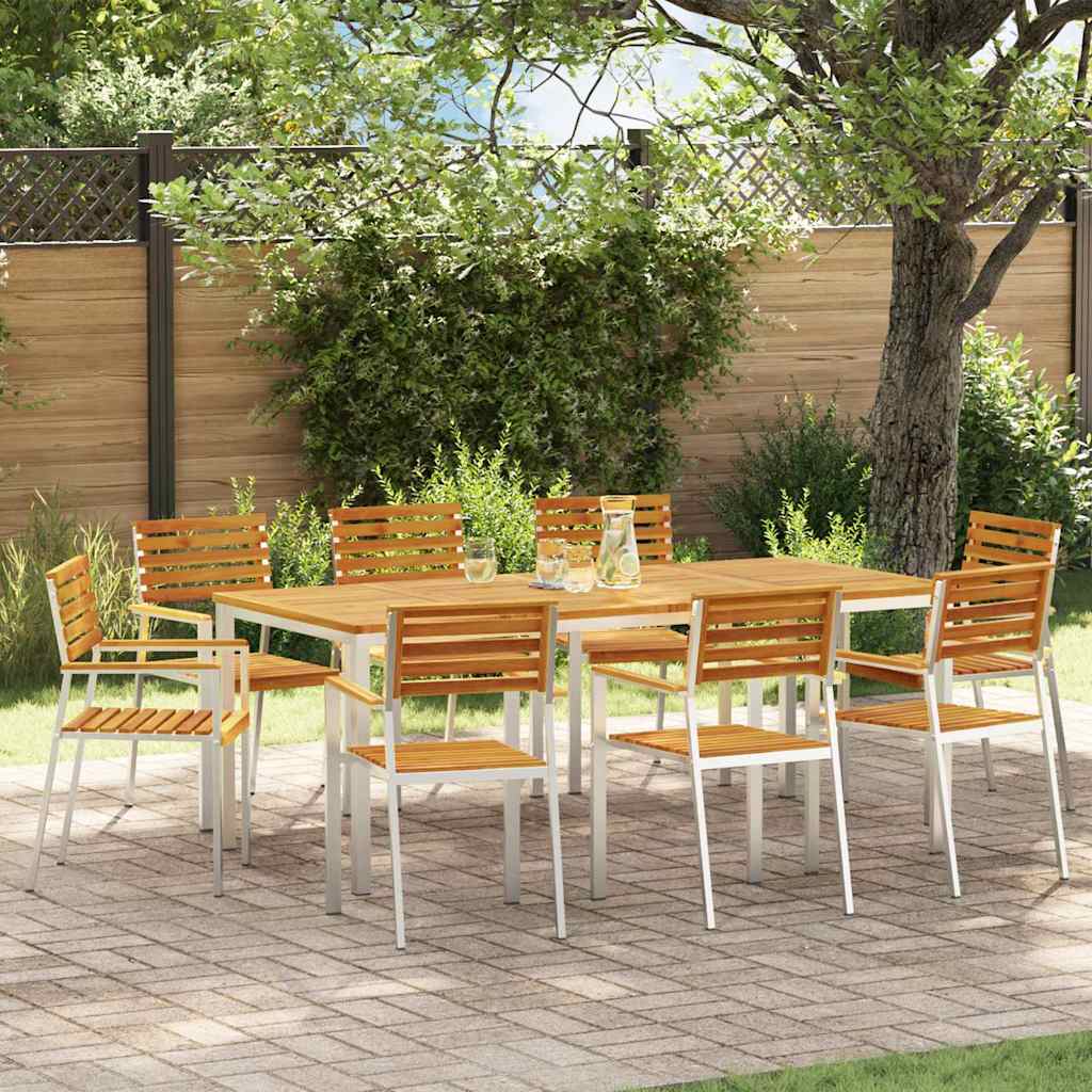 vidaXL Silla de Jardín 8 uds.