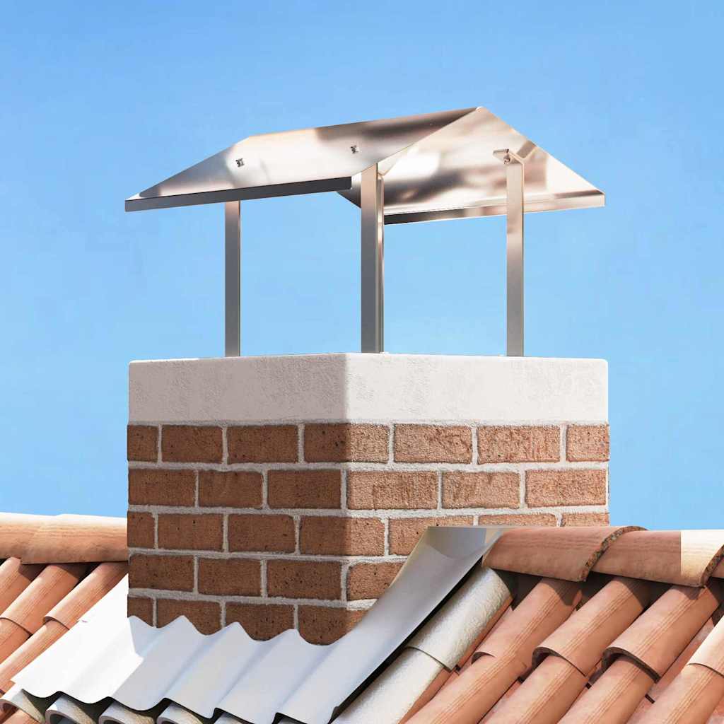 vidaXL Campana de Chimenea Plateado 50 x 60 x 37 cm Acero inoxidable