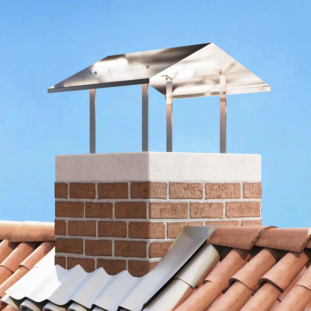 vidaXL Campana de Chimenea Plateado 60 x 60 x 38 cm Acero inoxidable