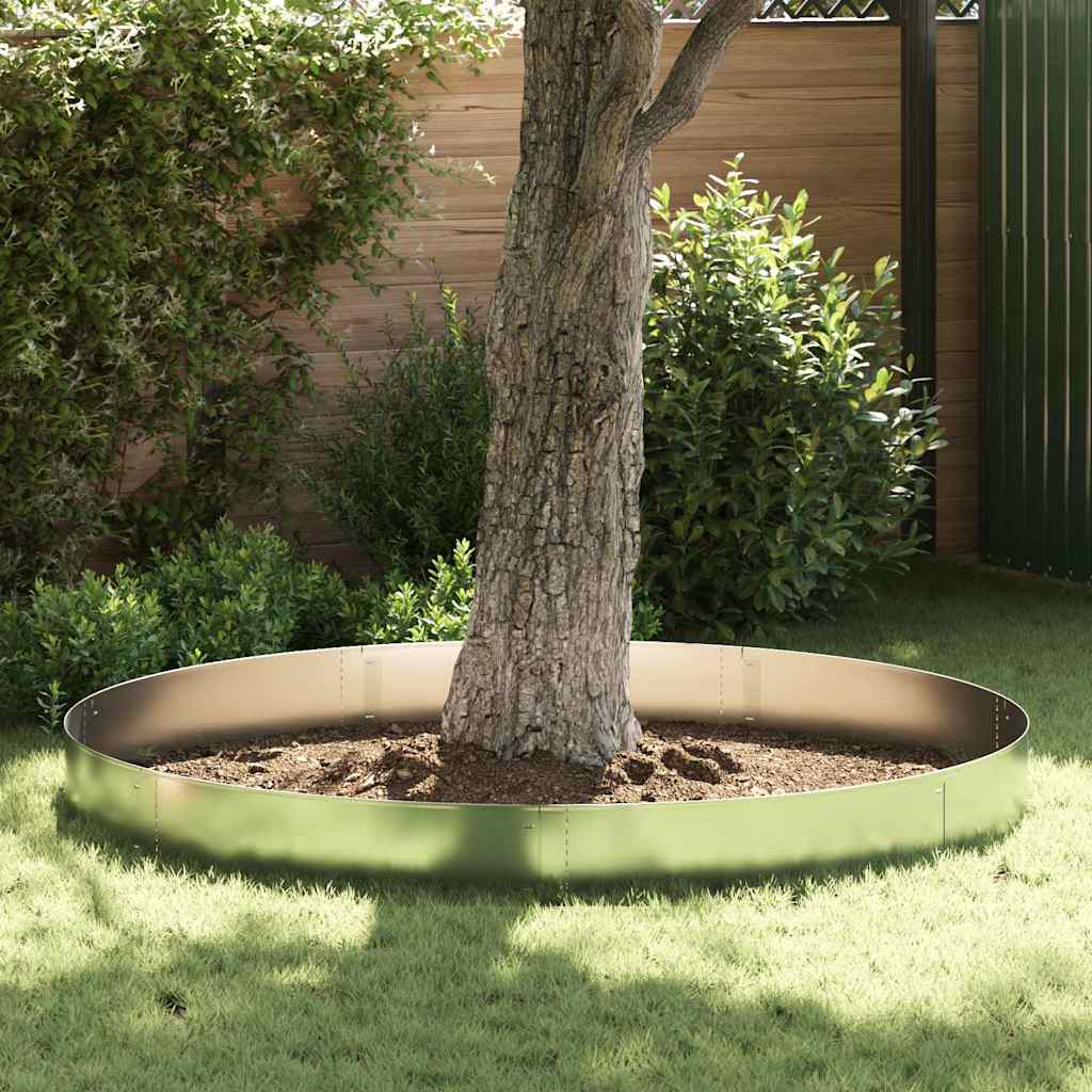 vidaXL Bordes para césped 30 uds. 100 x 25 x 0,07 cm Acero Galvanizado