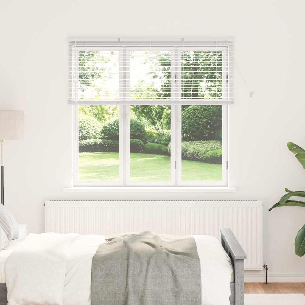 vidaXL Persiana veneciana Blanco 130 x 150 cm 25 mm Aluminio