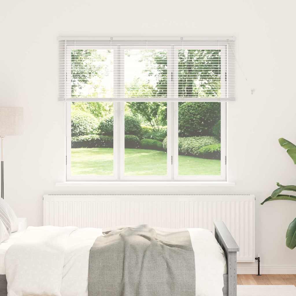 vidaXL Persiana veneciana Blanco 130 x 160 cm 25 mm Aluminio
