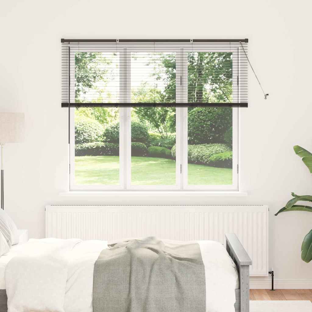 vidaXL Persiana veneciana Negro 130 x 160 cm 25 mm Aluminio