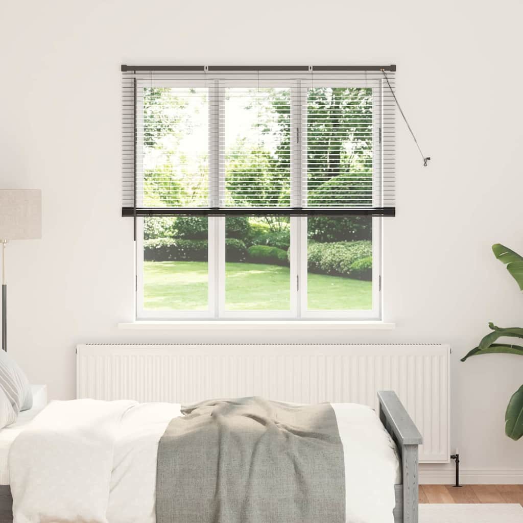 vidaXL Persiana veneciana Negro 175 x 150 cm 25 mm Aluminio