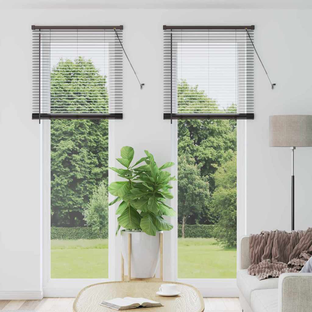 vidaXL Persiana veneciana Negro 220 x 75 cm 25 mm Aluminio